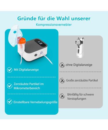 Sentasi Inhalation Device for Adults & Kids | Electric Inhalator for Asthma & Colds | Home Use with Mouthpiece & Mask - Buy Online on GoSupps.com