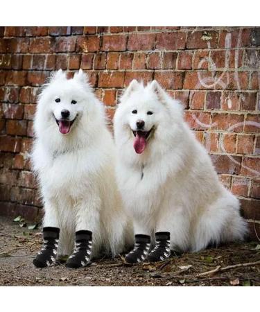 Kingrun Anti-Slip Dog Socks - 3 Pairs of Soft Adjustable Indoor Paw Protection for Senior Dogs | Traction Control for Hardwood Floors - Size M - Buy Online on GoSupps.com
