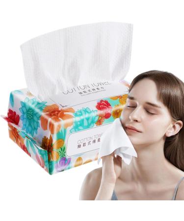 Cotton Tissue Thickened Facial Paper Towel Pearl Pattern Design | Hygienic Face Tissue Safe Cotton Wipes for Sensitive Skin Makeup Remover for Adults - Buy Online on GoSupps.com