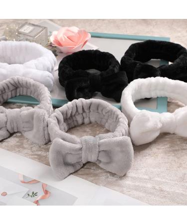 IVARYSS Makeup Headband 6 Pcs Microfiber Spa Headwrap Set for Women - White Gray Black - Buy Online on GoSupps.com