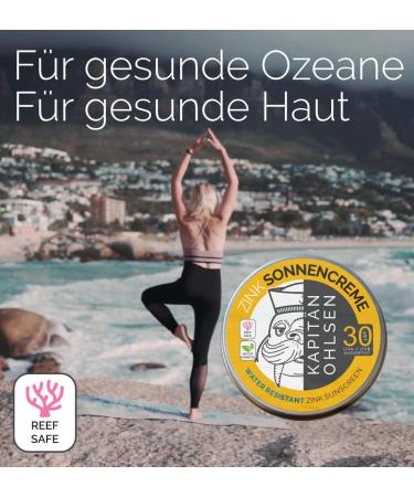 Kapit n Ohlsen Zinc Sun Cream SPF 30 / 90 g Reef Proof and 100% Natural Sunscreen Nano-Free Zinc Oxide - Buy Online on GoSupps.com