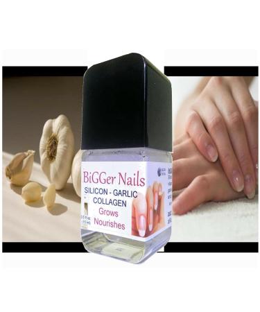 Nails Growth Thickener Gel - BiGGer Nails with Silicon Garlic Extract Collagen Jojoba Oil & Vitamin E for Stronger Healthier Nails - International Shipping Available - Buy Online on GoSupps.com