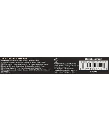 Sigma Beauty Liquid Lipstick - Bold Liquid Matte Satin Finish - Vegan & Cruelty-Free Makeup (New Mod) 0.2oz - Buy Online on GoSupps.com