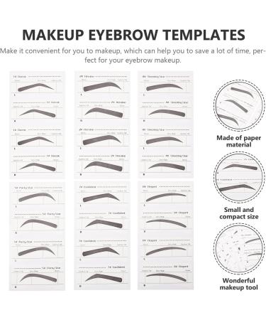IMIKEYA Lot de 6 Pochoirs Sourcils Jetables en Papier Mod les Vari s Autocollants de Maquillage pour Sourcils Femmes Outil Pratique pour Maquillage Pr cis - Buy Online on GoSupps.com