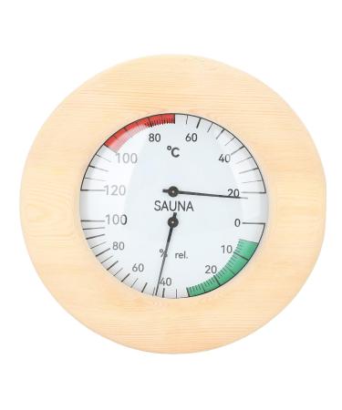 Sauna thermohygrometer wall-mounted sauna thermometer and hygrometer in wood look practical precise measurement real-time monitoring for at home