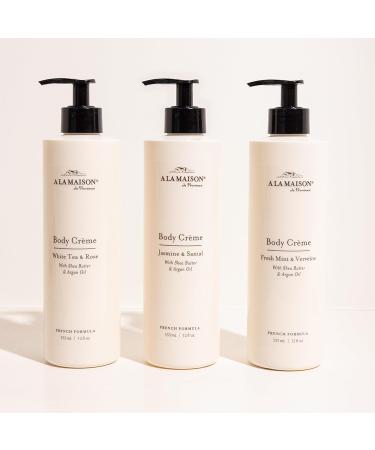 A LA MAISON Body Cr me Fresh Mint & Verveine Shea Butter Body Lotion with Argan & Avocado Oils Rich Nourishing French Formula for Dry Skin 12 oz Amber Collection - Buy Online on GoSupps.com