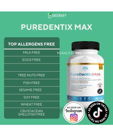 GREENVIFY DentimPure Max Extra Strength Probiotic Supplement with 40 Billion CFU Supports Teeth Gums Ear Nose Throat & Digestive Health 60 Capsules (4) - Buy Online on GoSupps.com