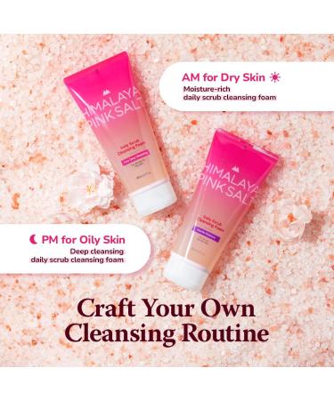 HIMALAYA PINKSALT Daily Scrub Cleansing Foam Pore Deep Cleansing 6.7 fl oz 2 Pack - BHA facial cleanser for oily skin Pore Cleaner Facial Scrub Low Alkaline Facial Cleanser Korean Skin Care - Buy Online on GoSupps.com