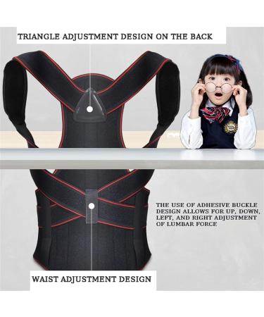 Adjustable Posture Corrector Belt | Back Support & Lumbar Brace for Hunchback & Scoliosis | Men Women & Adults (L) - Black - Buy Online on GoSupps.com