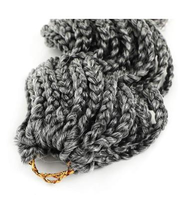 Goddess Box Braids Crochet Hair Silver Grey 14 Inch 5Packs/Lot | Synthetic Premium Fiber Braiding Hair | Tgrey - Buy Online on GoSupps.com