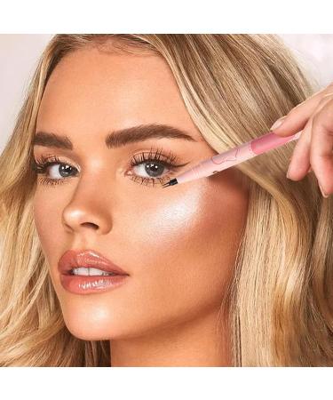 Thin Eyebrow Pencil - 2 Fork Tip Eye Brow Pencils for Women Sweatproof - Long Lasting Make up Realistic Eye Makeup for Outdoor Event Dinner Pochy 01# - Buy Online on GoSupps.com