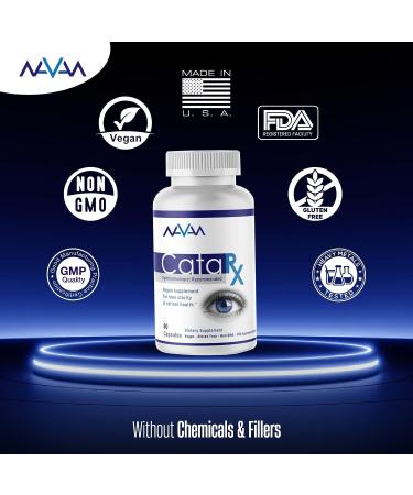 CataRx Cataract Lens & AREDS2 Macular Support Eye Vitamins - Vegan & Gluten-Free - 60 Capsules - Buy Online on GoSupps.com