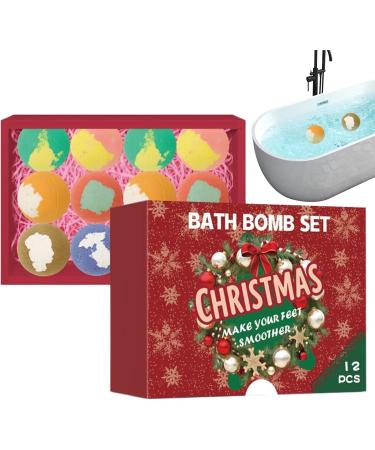  Hailerio Advent Bath Balls | Christmas Oil Bath Salt Ball Set | Skin Care Moisturizing Products for Relaxing Spa Vacation Home Bathroom Living Room Hotel Party - Buy Online on GoSupps.com