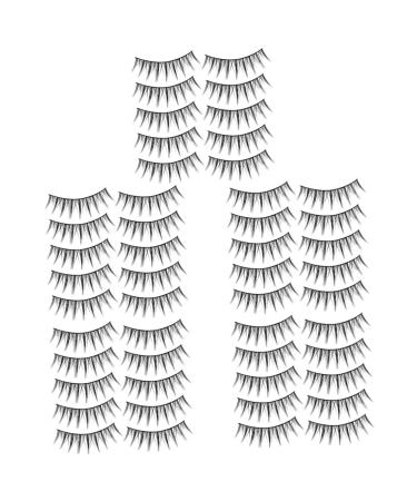 FRCOLOR 50 Pairs Fake Eyelashes Natural False Lashes for Women Reusable Black Eyelashes Short False Natural Eyelashes Natural False Eyelashes False Eyelashes Individual Fiber Set Princess
