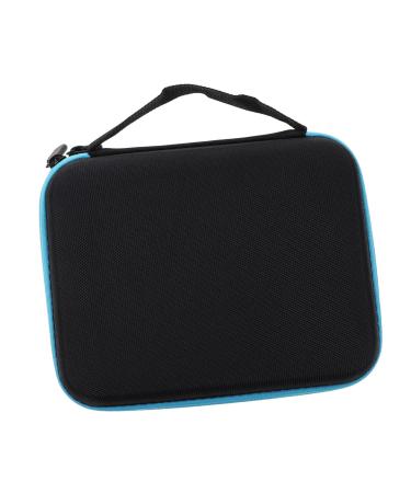 Coheali storage box for oil bottles carrier bag for bottles with essential oils Bottle wearers for essential oils nail polish organizer travel nail polyester essential oil 21.5x17cm blue