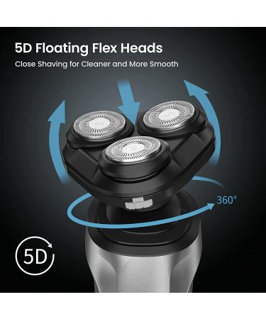 SweetLF 3-in-1 Electric Razor for Men - 5D Rotary Shaver, Waterproof, Type-C Charging, Metal Body - Buy Online on GoSupps.com
