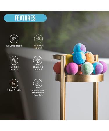 12-Piece Organic Bath Bombs Gift Set for Women - Handmade Spa Fizzies with Essential Oils & Shea Butter - Perfect Mother's Day Gift by Serene Angel - Buy Online on GoSupps.com