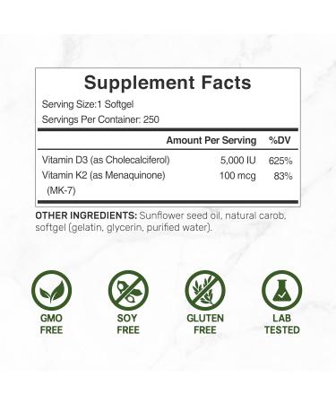 Magnesium Glycinate 500mg Veggie Capsules & Vitamin D3 5 000iu + K2 100mcg Softgels Bundle Easily Absorbed Chelated Mineral D & K Essential Sunshine Vitamins - Buy Online on GoSupps.com