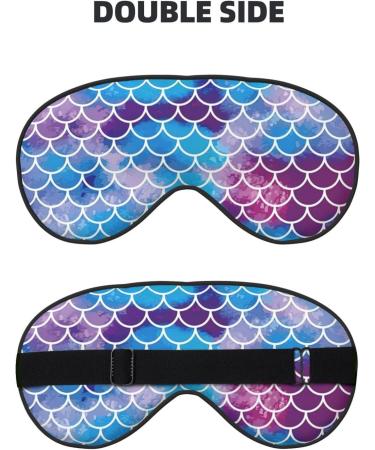 Mermaid Fish Scale Print Sleep Eye Mask | Soft Eyeshade for Travel & Naps - Perfect for Women & Men - Buy Online on GoSupps.com