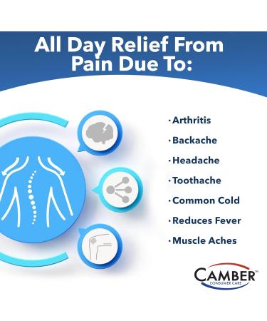 Camber Naproxen Sodium 220 mg - Pain Reliever and Fever Reducer (500 Count) - Buy Online on GoSupps.com