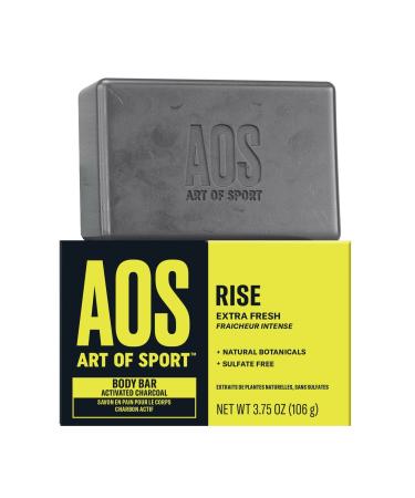 Art of Sport Men s Bar Soap Charcoal Activated Hand Face and Body Soap Fresh Fragrance Made with Natural Botanicals Moisturizing Tea Tree Soap Made for Athletes Rise Scent 3.75 Ounce (Pack of 2) Rise 3.75 Ounce (...