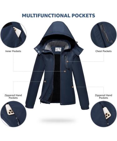 CAMELSPORTS Women's Waterproof Ski Jacket with Fleece - Navy, X-Large - Buy Online on GoSupps.com