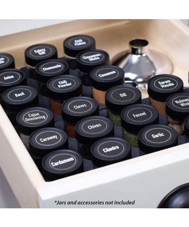 InDrawer AllSpice Rack (24 Jars + Labels) - Organize Your Spices Efficiently - Buy Online on GoSupps.com