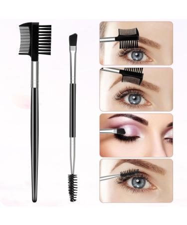 6-Piece 2-in-1 Eyebrow & Eyelash Brush Set | Double Head Makeup Tools for Women - Shop Internationally - Buy Online on GoSupps.com