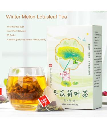 Herbal Tea 20 Packs Winter Melon Lotusleaf Tea Winter Melon Rose Cassia Triangular Pack Herbal Tea for Home Office - Buy Online on GoSupps.com