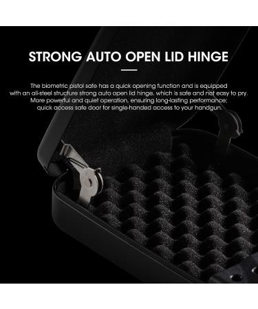 WINCENTPRO Biometric Gun Safe  Fingerprint Pistol Safe Car Handgun Safe Gun Lock Box Case Quick Access with Auto Open Lid - Buy Online on GoSupps.com