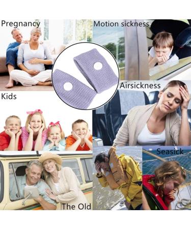 Zingso Anti Nausea Travel Sickness Wristbands 2 Pairs - Natural Acupressure Relief for Motion Sickness - Kids & Adults (Black+Grey) - Buy Online on GoSupps.com