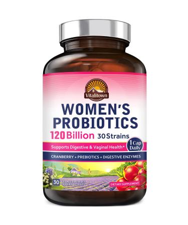Vitalitown Women’s Probiotics 120 Billion CFUs 1 Daily 30 Strains - 30 Veg Caps