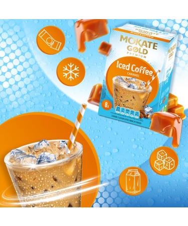  Mokate Mokate Gold Ice Coffee Drink Caramel 120g Box of 8 Bags - Buy Online on GoSupps.com