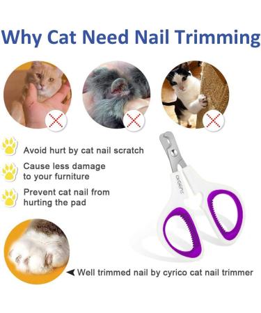 Professional Pet Nail Clippers for Cats and Small Dogs - Purple - Buy Online on GoSupps.com