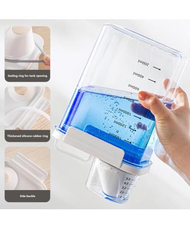 1PC Laundry Detergent Dispenser 1800ml Clear Airtight Washing Powder Dispenser with Scale and Cup Detergen Box for Solid Liquid 1800ml with scale - Buy Online on GoSupps.com