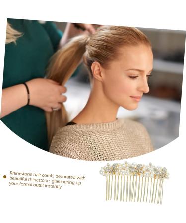 Ipetboom Alloy Rhinestone Hair Comb Prom Hair Clips Rhinestone Hair Clip Rhinestone Side Comb Bridal Headdress Diamond Hair Clips Tiara Accessories Rhinestones Flower Girl Bride - Buy Online on GoSupps.com