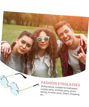 Gleavi 3 Pairs of Retro Metallic Sunglasses - Fashionable & Funny Party Glasses (Cool Blue 13.5x12.6x5.5cm) | International Shipping Available - Buy Online on GoSupps.com