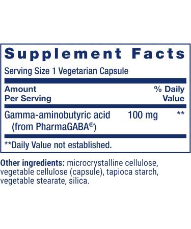 Life Extension GABA Stress Support GABA Supplement Mood Support Sleep Relaxation Gluten-Free Non-GMO Vegetarian 60 Capsules - Buy Online on GoSupps.com