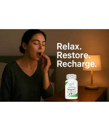Magni7 Dr. Contarin Formula - 7 Forms of Magnesium with Vitamin B6 Zinc Manganese & Inositol 500mg of Elemental Mg Supports Energy Sleep Stress Muscles & Heart Health 60 Days Supply! - Buy Online on GoSupps.com