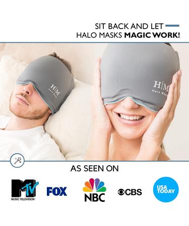 Halo Mask Migraine Relief Cap - Form-fitting Ice Hat for Tension Headaches and Sinus Pain - Cooling Head Ice Pack in Dark Grey - Buy Online on GoSupps.com