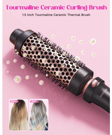 Buy Wavytalk 5 in 1 Curling Wand Set - Dual Voltage Curling Iron with 5 Interchangeable Barrels & Accessories | Perfect for International Shipping - Rose Pink - Buy Online on GoSupps.com