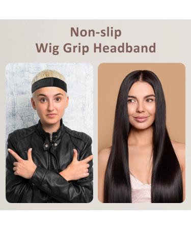 AHQiZFX 3 Pieces Wig Grip for Female Adjustable Wig Grip Headband Wig Grip Bands for Keeping Wigs in Place Wig Grip Cap Wig Accessory for Women Wigs Gripper No Slip Velvet Wig Head Grip Band Beige - Buy Online on GoSupps.com
