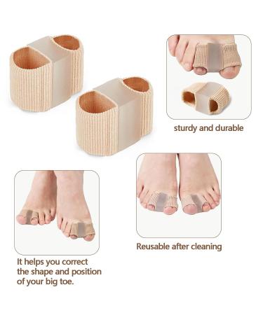 Ruamny 4Pcs Hammertoe Straightener Big Toe Separators Gel Toe Correction Elasticated Hammertoe Corrector Pain-Free for Both Female and Male Nylon Gel Fiber Toe Correction-Size M - Buy Online on GoSupps.com