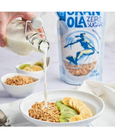  La Newyorkina LA NEWYORKINA Granola Zero Sugar with wholegrain oats and peanut cream. A healthy crunchy sugar-free snack for breakfast and afternoon tea. Light artisanal granola in a 275g tub. - Buy Online on GoSupps.com