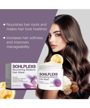 Bond Restore Treatment Masque de soin en profondeur pour cheveux secs pour cheveux cr pus et ab m s apr s-shampoing en profondeur cr me hydratante l'acide hyaluronique vitamines B3 B5 B7 C et 1 Pi ce. - Buy Online on GoSupps.com