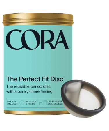 Cora Disc | Reusable Period Disc | Wear Up to 12-Hours | Sustainable Alternative to Tampons/Pads | for Light or Heavy Flows | Leak Proof | Medical Grade Silicone | Eco-Friendly Feminine Hygiene