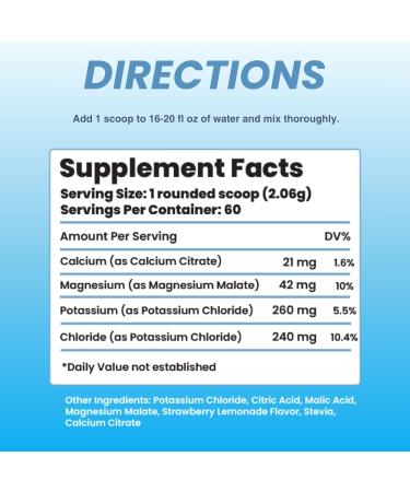 The Good Intentions Club Low Sodium Electrolytes - 60 Servings - Strawberry Lemonade - Sugar Free Electrolytes Powder - Electrolytes Without Sodium - Low Sodium Electrolyte Powder - Buy Online on GoSupps.com