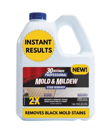 30 SECONDS Pro Mold and Mildew Stain Remover | Scrub Free | Brighter Results Instantly | Ready To Use Refill | 128 fl. oz. 128 Fl Oz (Pack of 1)