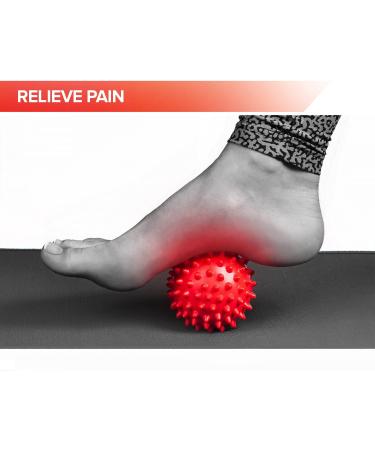 Octorox Spiky Massage Balls - 3-Piece Set for Foot, Back, and Muscles | Soft to Firm Spiked Massager Roller Orb for Plantar Fasciitis, Trigger Point Therapy, Exercise, Yoga, Deep Tissue Myofascial Release - 3-inch - Buy Online on GoSupps.com