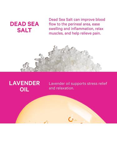 Pink Stork Postpartum Sitz Bath Soak - Dead Sea Salt for Perineal Care & Postpartum Recovery - Lavender Scented 1 lb - Buy Online on GoSupps.com